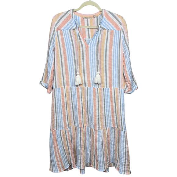 Soft Surroundings Dresses & Skirts - Soft Surroundings Laguna Crinkle Gauze Midi Dress - Size M